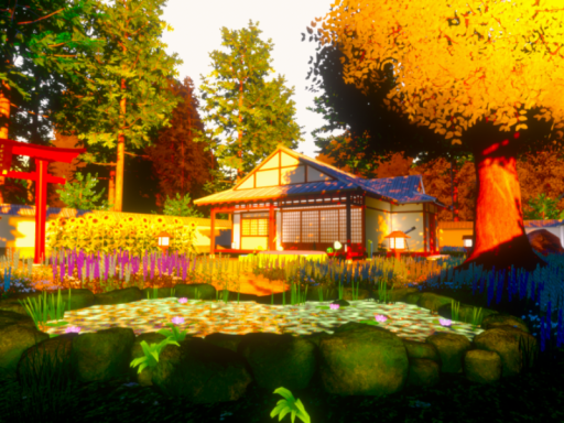 田舎の一軒家 -夕暮れ-