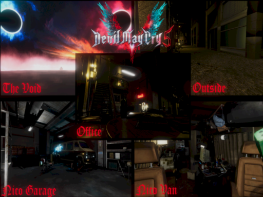 Devil may cry 5 Dante's Office ＆ Nico Garage