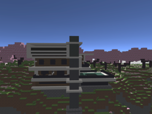 minecraft cliff side modern house