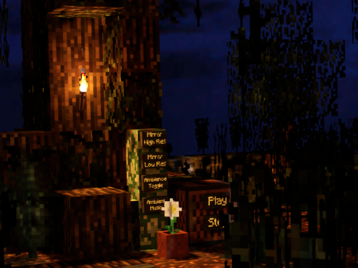 Minecraft Hangout but at night