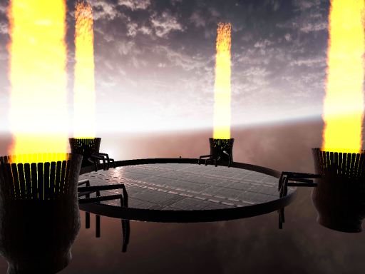 Futuristic Flying Station