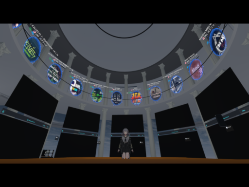 夜の雲海にそびえる作業場