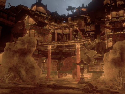 Dark Night Mountain Village