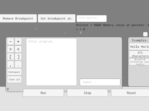 Brainf x ck interpreter