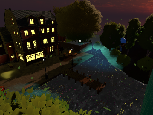 Waterfalls by the pharmacy