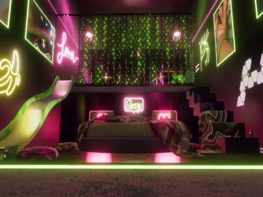 Beanies neon chill room