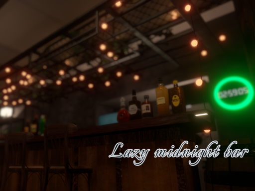 Lazy midnight bar