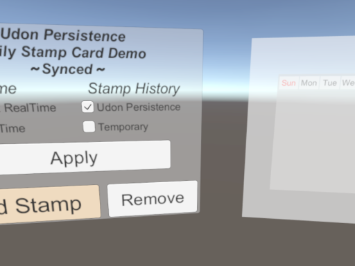 Udon Persistence Daily Stamp Calender Sample （Synced）