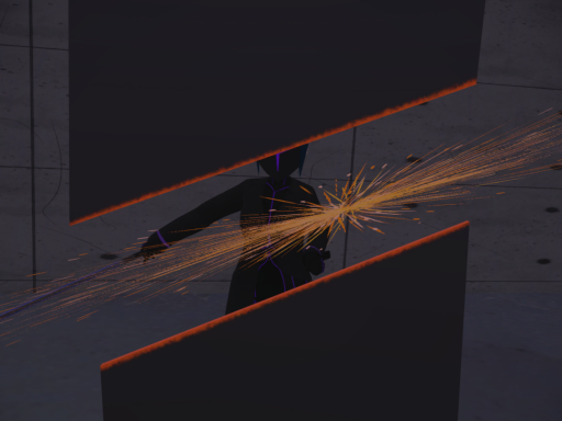 金属切断シーン撮影ワールドver 0․4 ＂Slashing effect＂Selfie World