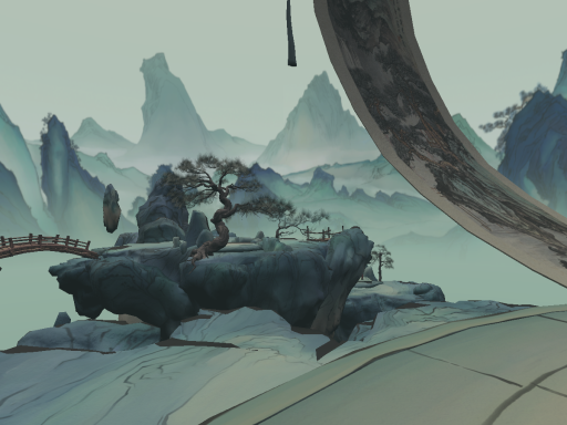 水墨画境（Ink painting landscape）