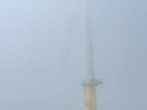 The turbine stands alone