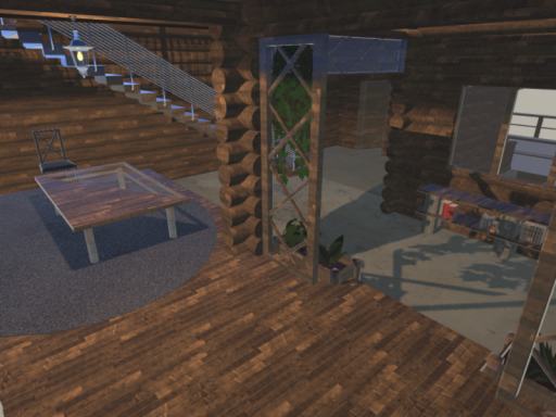 冬のログハウス