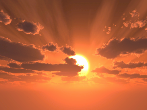God rays in the clouds
