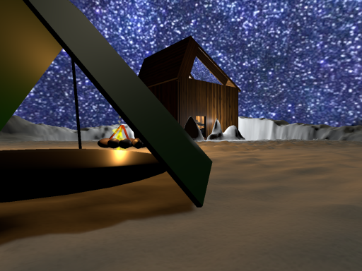 winter cabin hangout