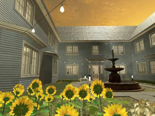 A Terrace in Summer 夏、夕暮れ、中庭にて