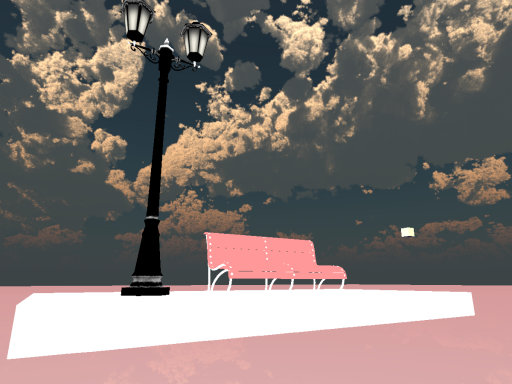 cherry blossom bench