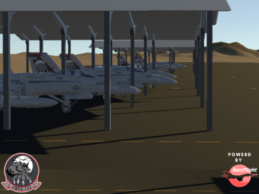 F⁄A-18-C Navada Airbase with water