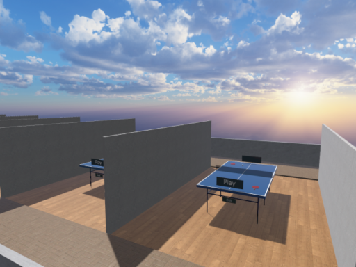 Table tennis field in the sky