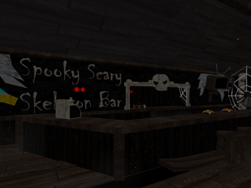 Spooky scary skeleton bar