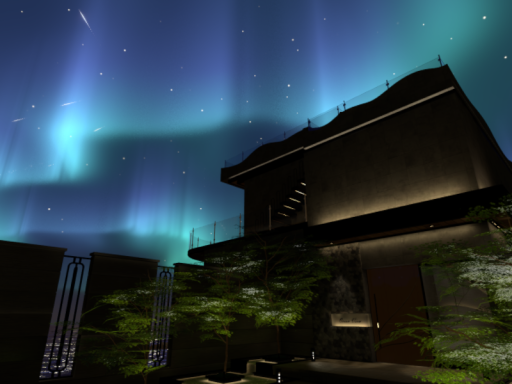 憩いとオーロラと流星と