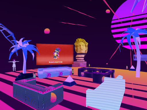Vaporwave chill room