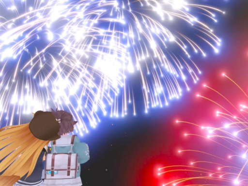 花火が咲き乱れるホームワールド