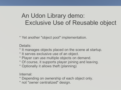 Udon Exclusive Reusable Object