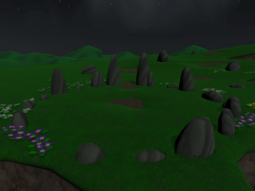 Super Mario Galaxy Garden At Night