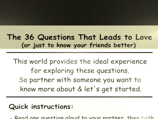 The 36 Questions to know your friends or date․