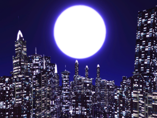 Rooftop On The City Night