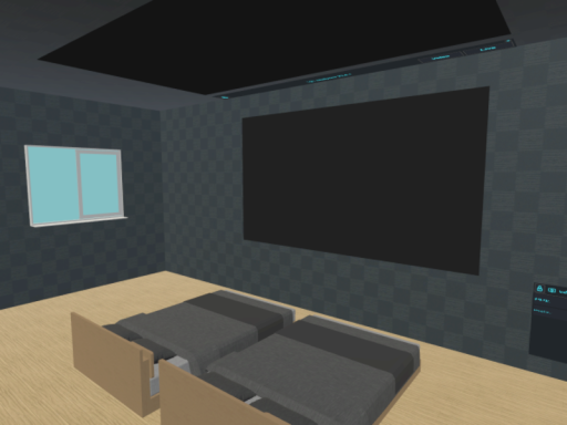 The videoplayer on the ceiling