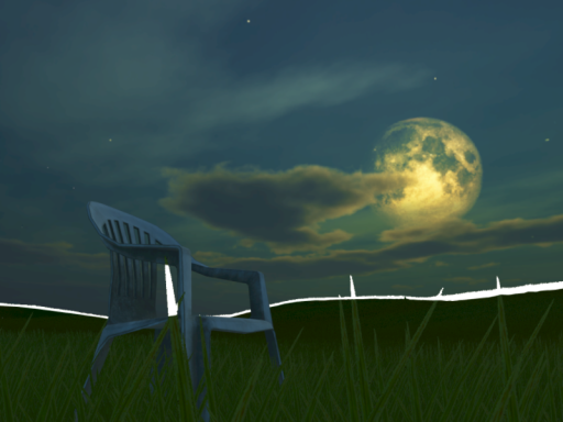 Just a chair in the field （under 1mb）