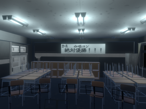 夏休み中の教室