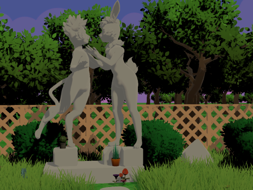 Cinners' furry garden hangout