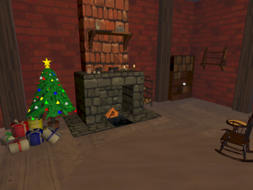 hanadai's fireplace room