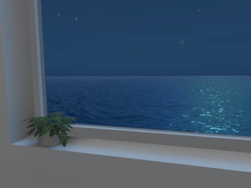 青い夜、白い部屋、海の音、眠り