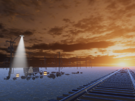 Sunset Railway Tracks