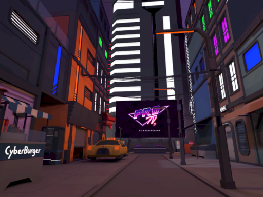 Cyberpunk party city