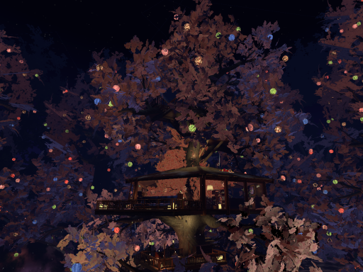 まろの森（夜桜）MARONOMORI -YOZAKURA-