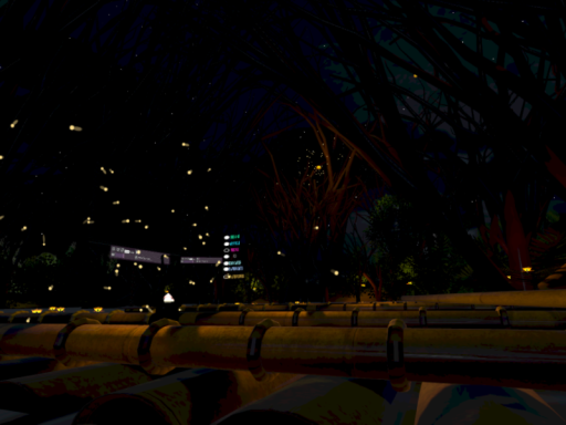 cold night bamboo raft