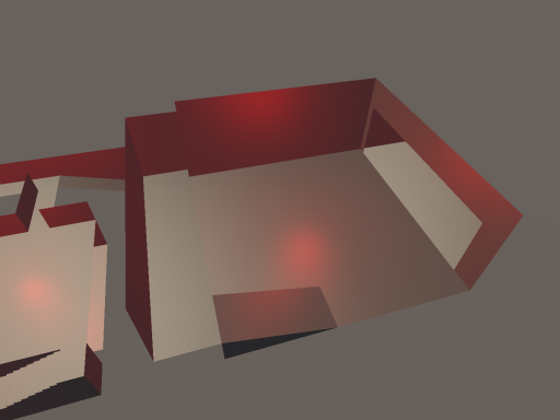 boxes connected to boxes and a mirror