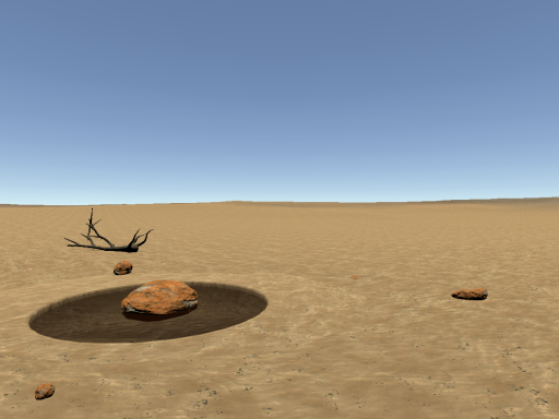 砂漠の水辺から