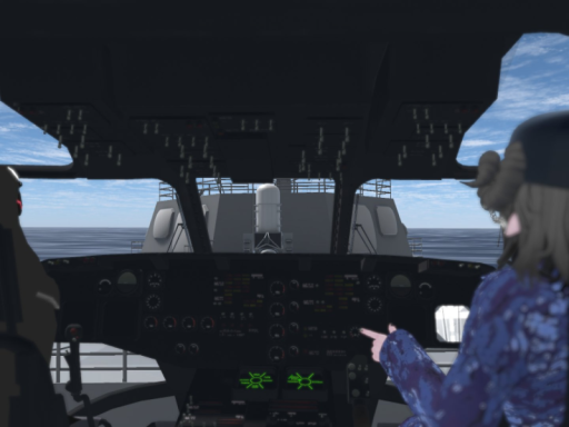 荒天時発着艦訓練